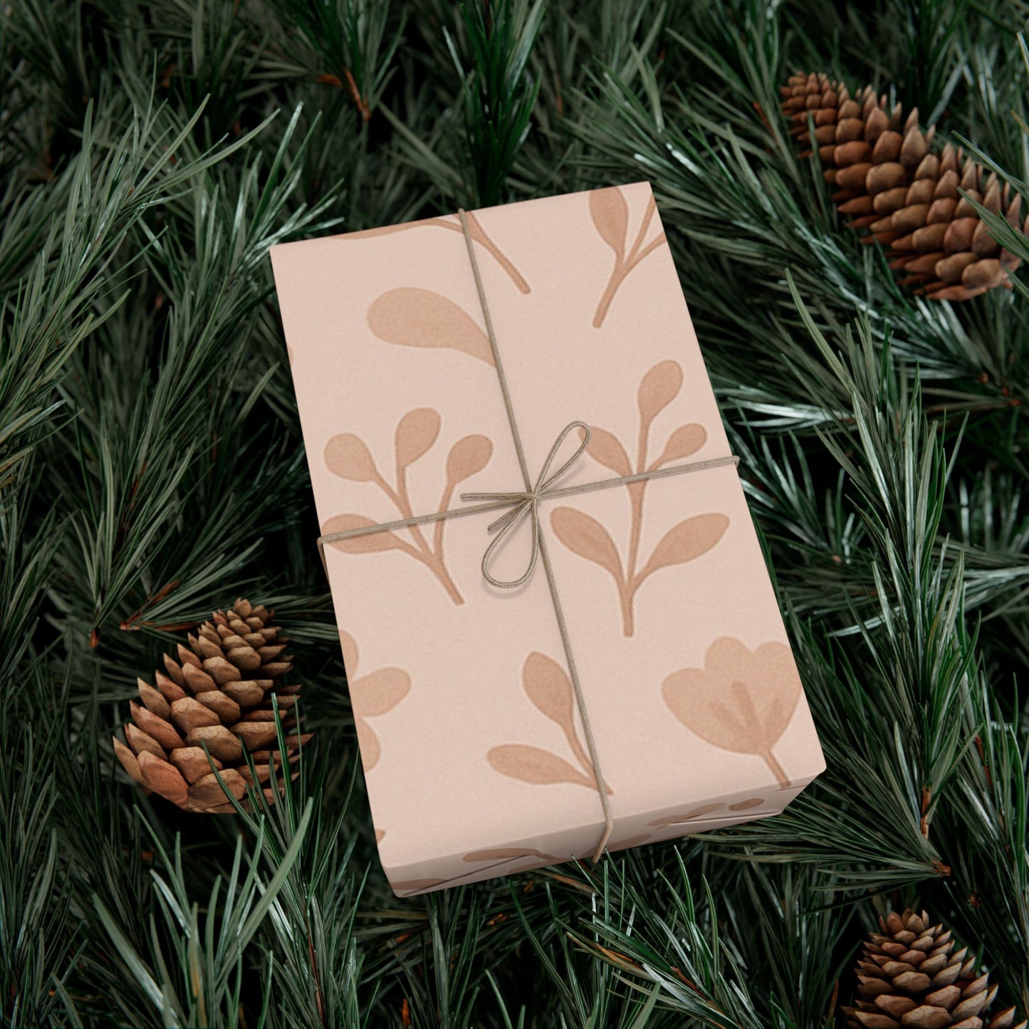 "NANA" Gift Wrap Paper Floral Peach