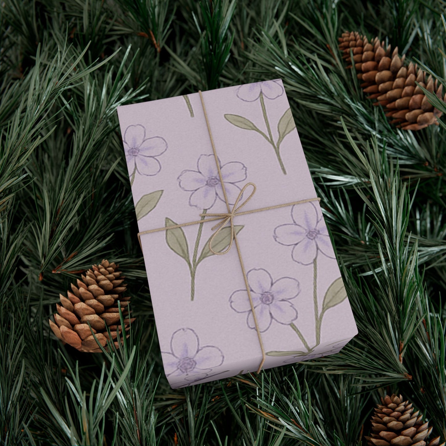 "MUM" Gift Wrap Paper -  Floral Lavender