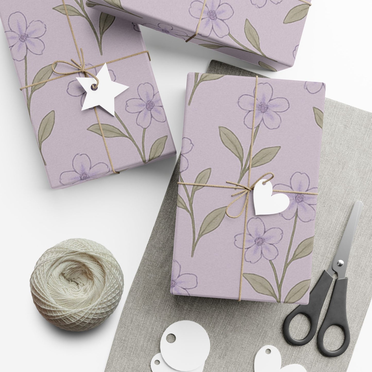 "MUM" Gift Wrap Paper -  Floral Lavender