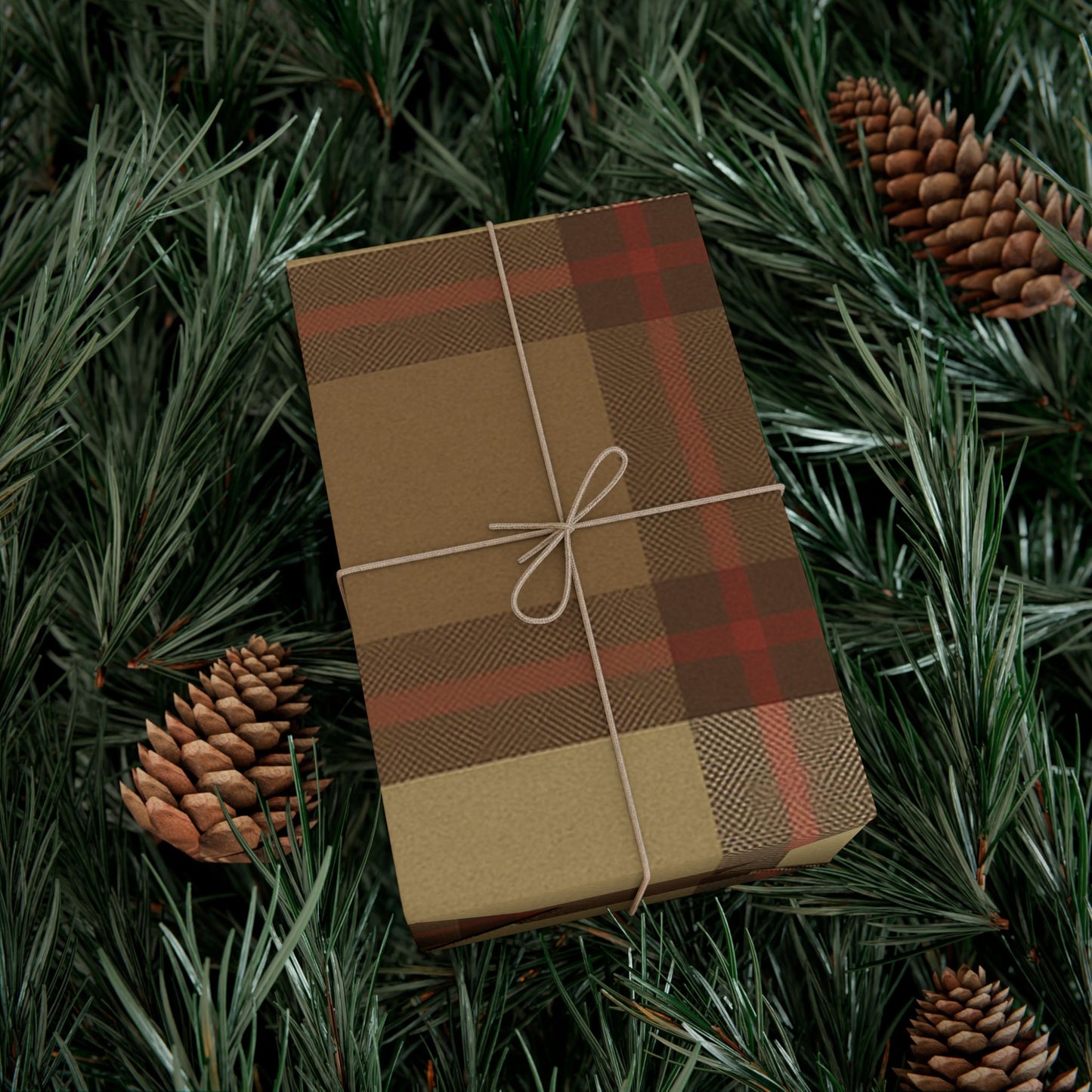"POPS" Wrap Paper Plaid Gift