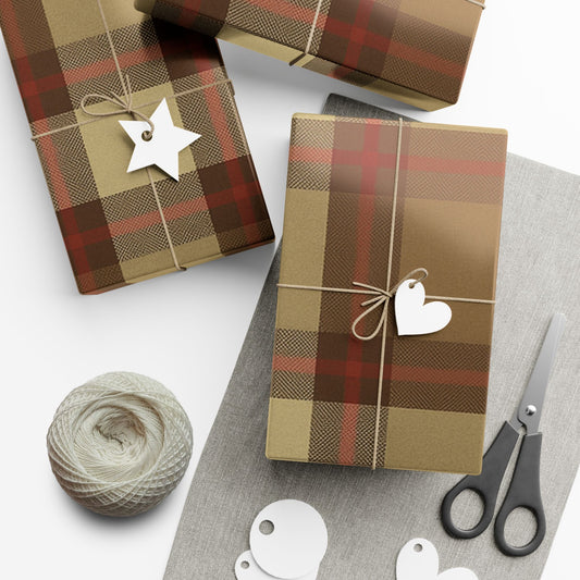 "POPS" Wrap Paper Plaid Gift