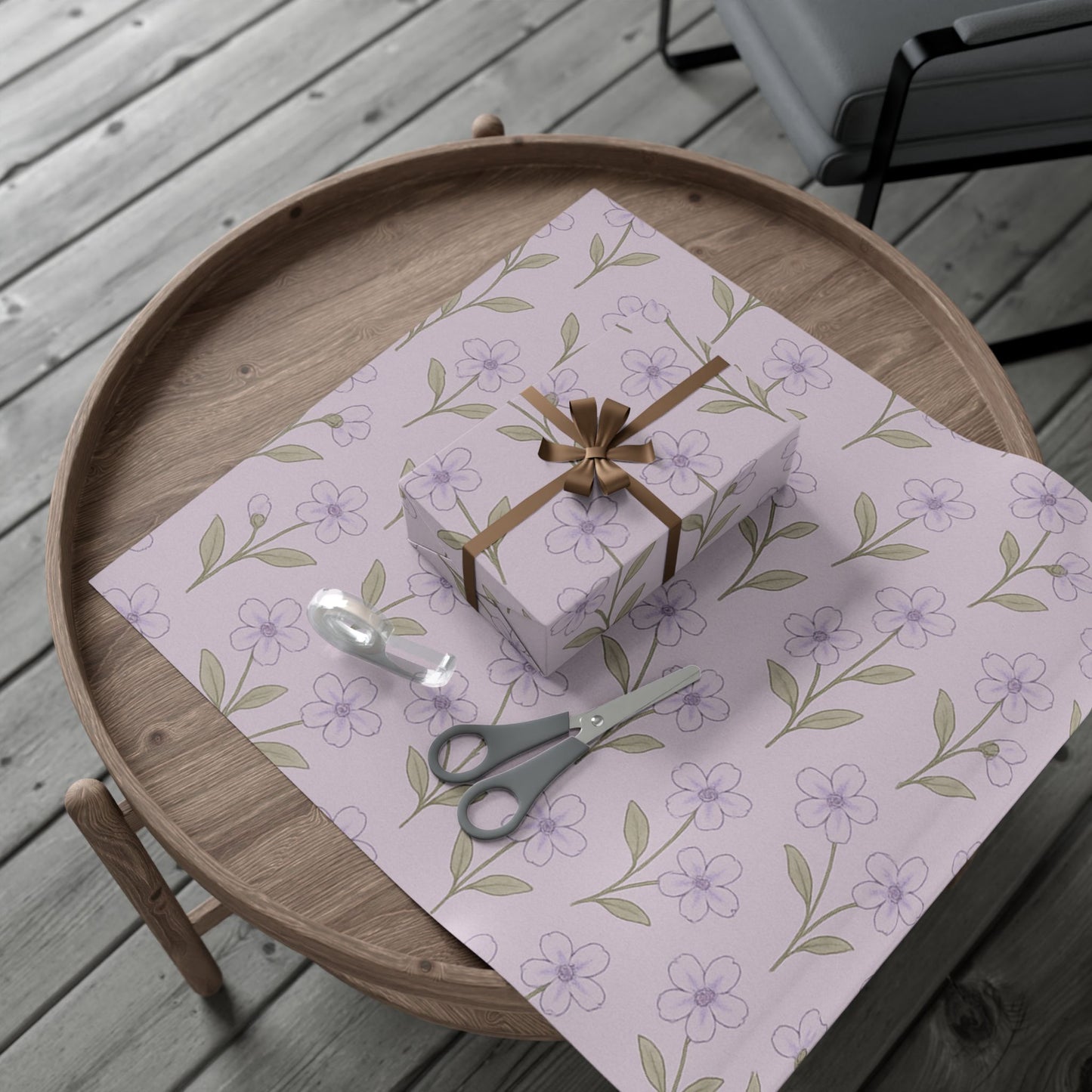"MUM" Gift Wrap Paper -  Floral Lavender
