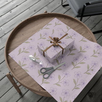 "MUM" Gift Wrap Paper -  Floral Lavender