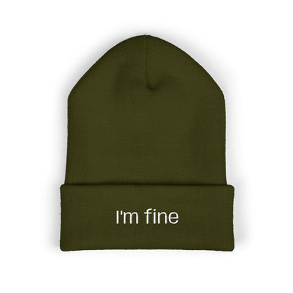 "I'm fine" Unisex Cute Beanie