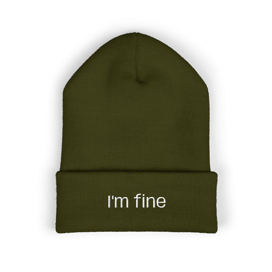 "I'm fine" Unisex Cute Beanie