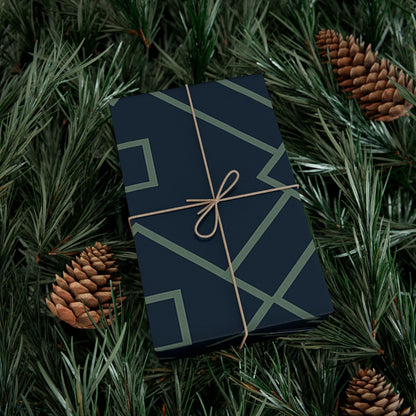 "DAD" Wrap Paper – Modern Square Pattern