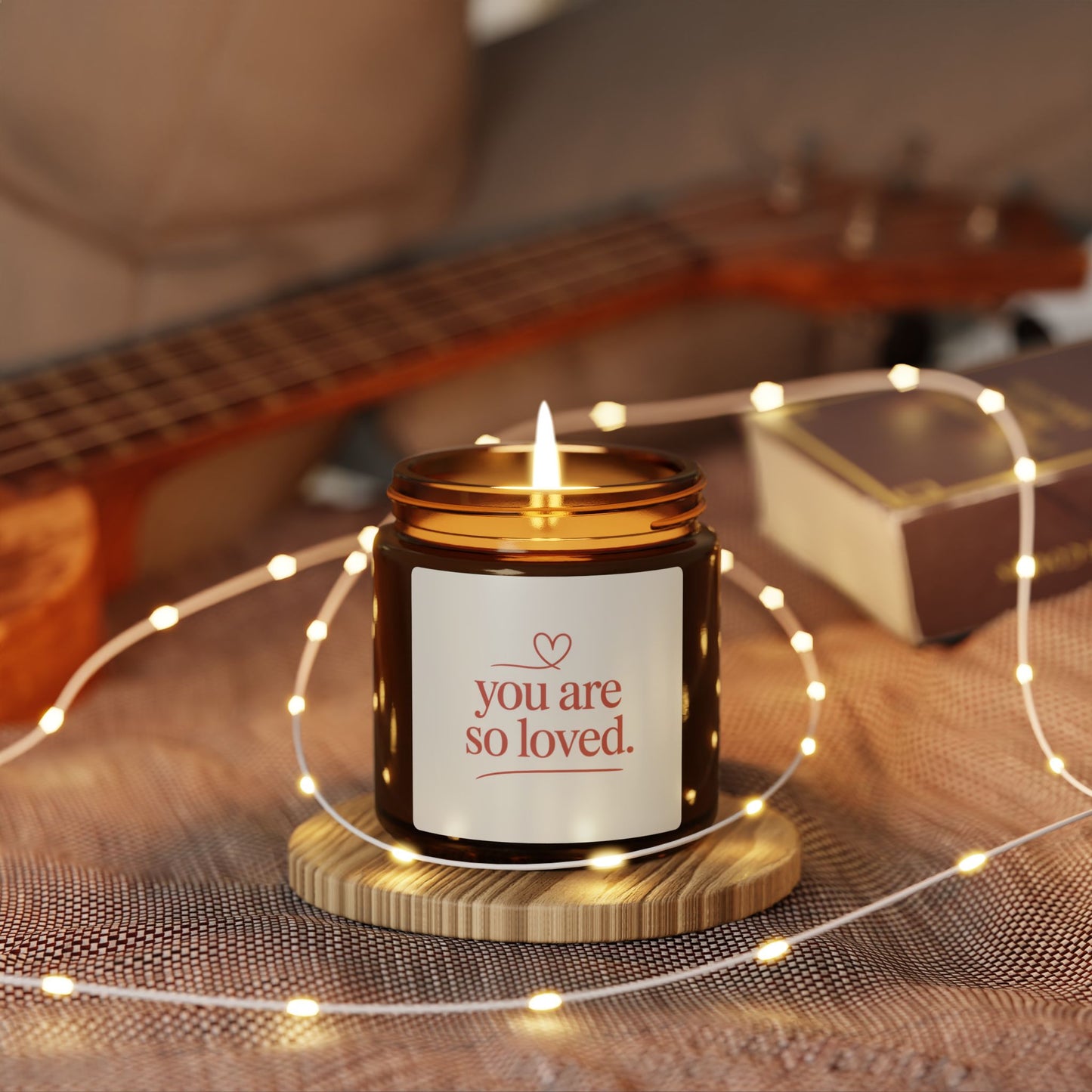 You Are So Loved Scented Soy Candle - Amber Jar
