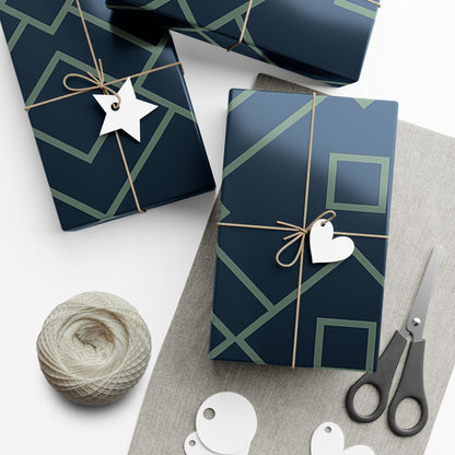 "DAD" Wrap Paper – Modern Square Pattern