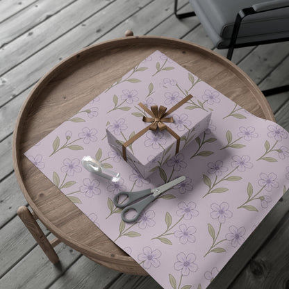 "MUM" Gift Wrap Paper -  Floral Lavender
