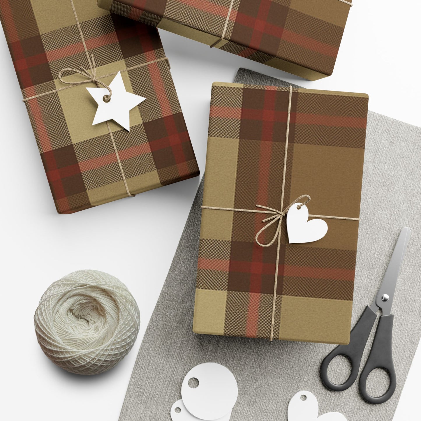 "POPS" Wrap Paper Plaid Gift