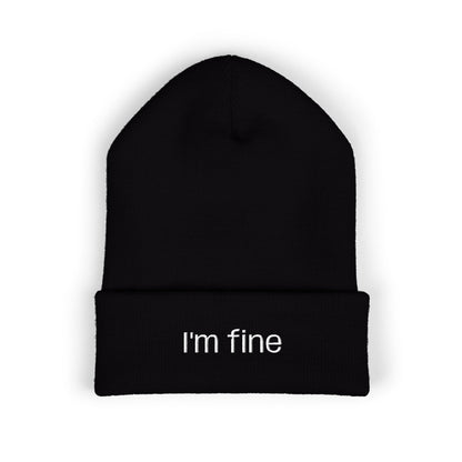 "I'm fine" Unisex Cute Beanie