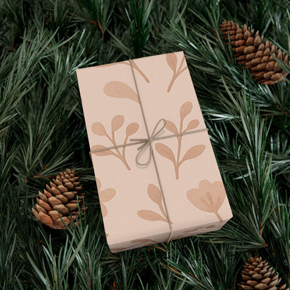 "NANA" Gift Wrap Paper Floral Peach