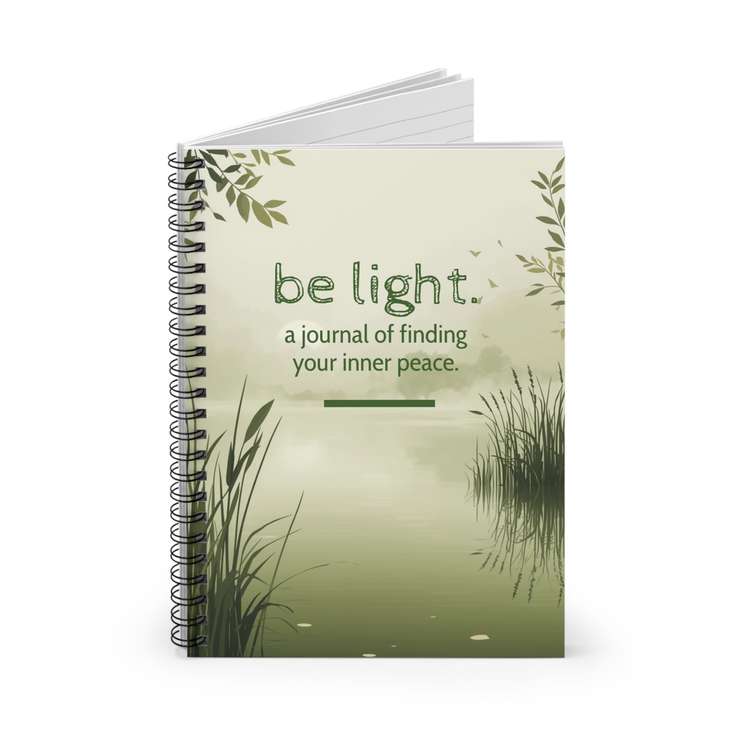"Be Light" Journal - Spiral Ruled Notebook for Mindfulness & Inner Peace