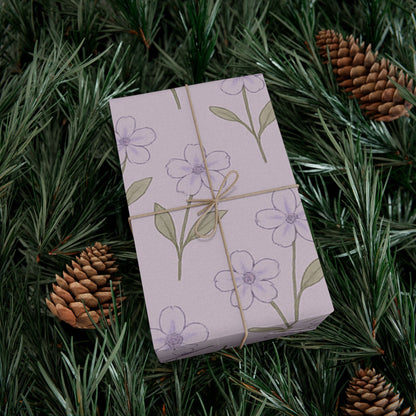"MUM" Gift Wrap Paper -  Floral Lavender