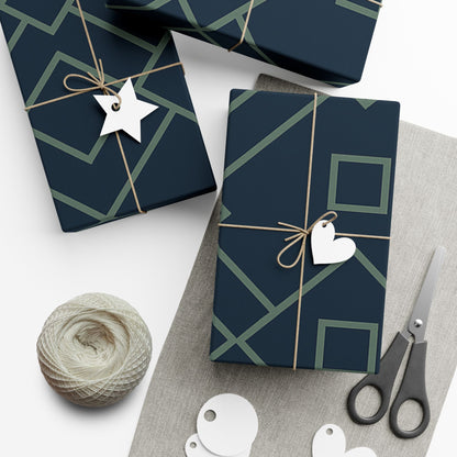 "DAD" Wrap Paper – Modern Square Pattern