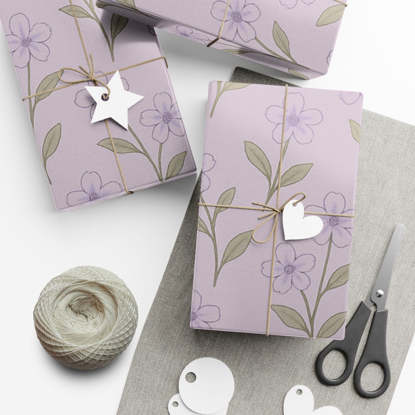 "MUM" Gift Wrap Paper -  Floral Lavender