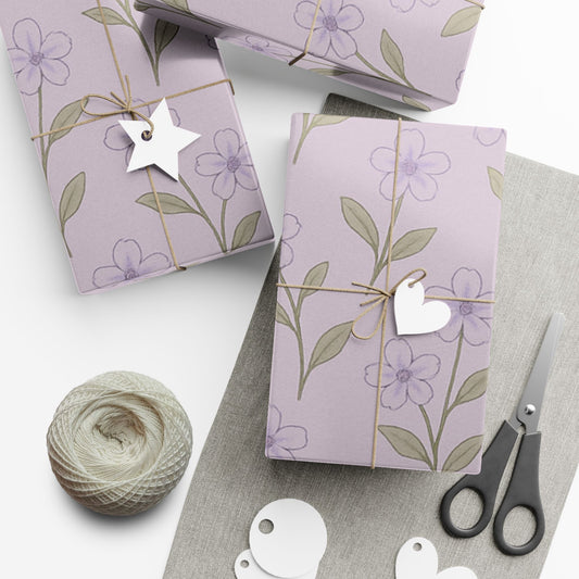 "MUM" Gift Wrap Paper -  Floral Lavender