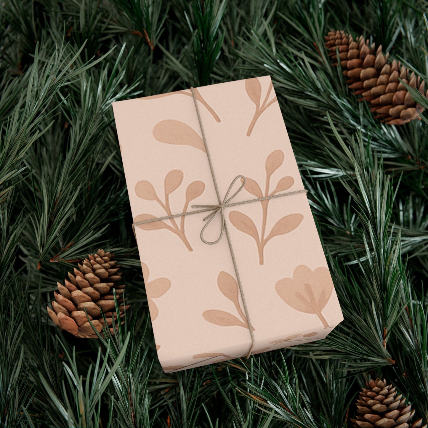 "NANA" Gift Wrap Paper Floral Peach