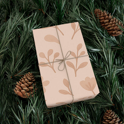 "NANA" Gift Wrap Paper Floral Peach